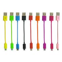 USB 2.0 + M-MICRO (10cm) USB 彩色數據 短線  (1...