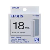 EPSON LK-5WBN  18mm  標籤帶-白底黑字 C53S655501 LW-400 LW-700