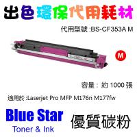Blue Star  代用   HP  CF353A   CE313A 環保碳粉 Magenta Laserjet Pro MFP M176...