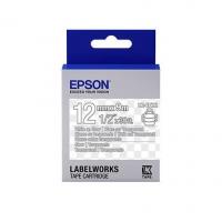 EPSON LK-4TWN  12mm  標籤帶-透明底白字 C53S654013