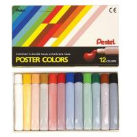 Pentel 廣告彩 膠支裝廣告彩 12色紙盒裝 