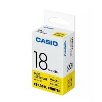 Casio XR-18YW1 標籤帶 18mm黃底黑字