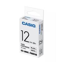 Casio XR-12WE1 標籤帶 12mm白底黑字