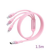 PISEN 1.5M 1拖3 充電線 TYPE-C+Lightning+Micro-USB