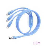 PISEN 1.5M 1拖3 充電線 TYPE-C+Lightning+Micro-USB