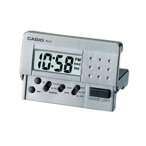 Casio PQ-10D-8 摺疊式電子鬧鐘 旅行用精選 銀色