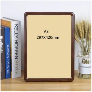 A3圓角黑胡桃木色相架掛牆座台兩用相框 內頁297X420mm