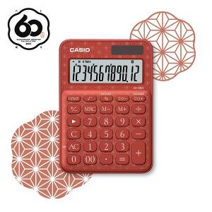 CASIO 60 週年 和紋版本 MS-20UC-JRD 麻葉紅 12位迷你桌上型計算機