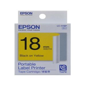 EPSON LK-5YBP  18mm  標籤帶-黃底黑字 C53S655514 LW-400 LW-700