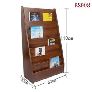 FAX88 胡桃色落地書架 雜誌架 BS998